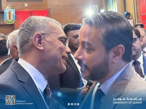 رئيس جامعة سومر خلال مشاركته مؤتمر إطلاق هوية التعليم الإلكترونية