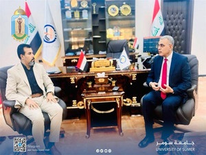 رئيس جامعة سومر يزور صندوق إعمار محافظة ذي قار للاطلاع على نسب إنجاز المدينة الجامعية