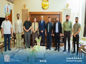رئيس جامعة سومر يستقبل رئيس فرع نقابة المهندسين في ذي قار